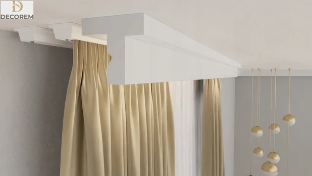 Led karnizo apdaila Dlm2 10cm x 8,5cm uždanga Xps
