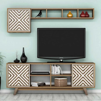Tv staliukas İnci-Walnut, White Graikinis riešutas Balta