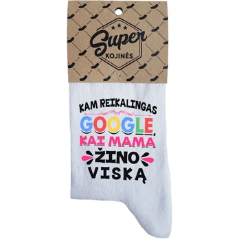 Moteriškos kojinės "Mama žino viską"