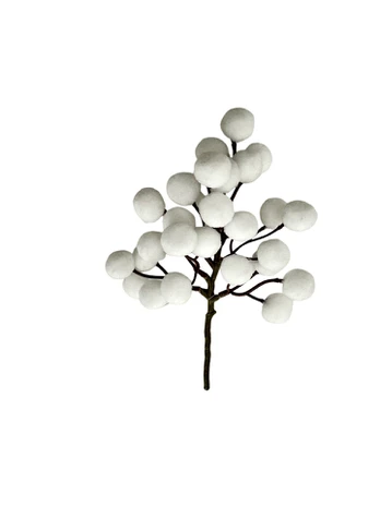 Dirbtinė šakelė Christmas Touch, balta sp., 23 cm