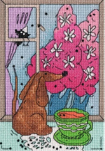 Cross stitch kit KLART "Spring outside the window" KL8-205