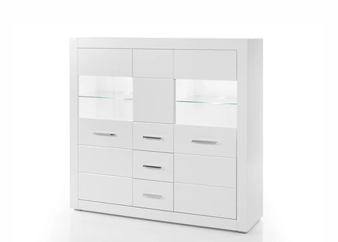 Komoda Imv Bianco, 149 cm, baltas blizgesys