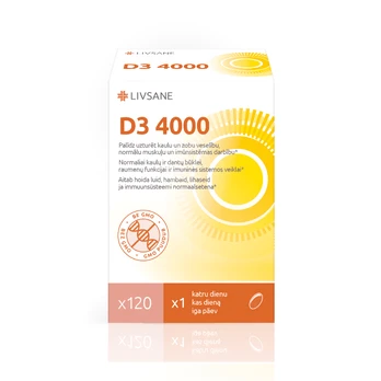 Livsane vitamino D3 4000 kapsulės N120