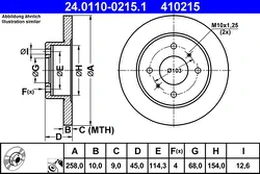 ATE 24.0110-0215.1 Brake Disc kaina