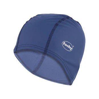 FASHY Long PU Blue Lycra plaukimo kepurė