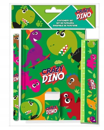 Rašymo rinkinys "crazy Dino" 5 elementai vaikams