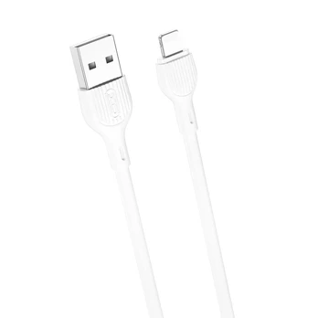 XO cable NB200 USB - Lightning 2,0m 2.1A baltas