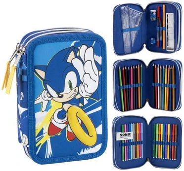 CERDÁ Sonic the Hedgehog triple pencil case