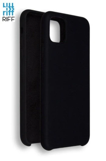 Riff Slim &amp; Soft Silicone Soft Back Cover Case for Apple iPhone 11 Pro Max Carbon Gray Black