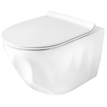 Pakabinamas Wc Dubuo REA Gustavo Rimless White 49X35,5X34Cm