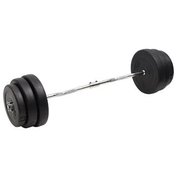 Lenkta štanga su svoriais, 90kg