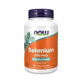 NOW Selenium 200mcg - 180 veg. kaps.