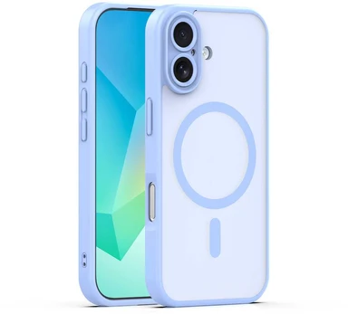 Dėklas Telforceone Mag Matt case for iPhone 16 6,1' light mėlynas camera protection
