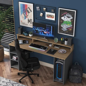 Rašomasis stalas Kalune Design HA110 - 2629, riešuto/antracito