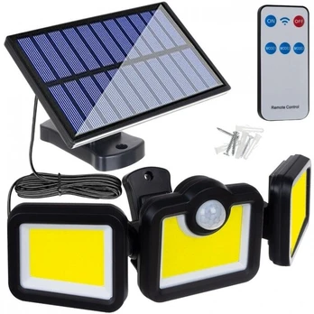 Lauko šviestuvas su saulės baterija 171 COB LED