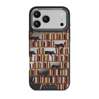 Ex Libris - iPhone 17 Pro Max Case, Elite Mirror Dark (MagSafe) / Silver