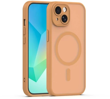 Dėklas Telforceone Mag Matt case for iPhone 13 6,1' ruda camera protection