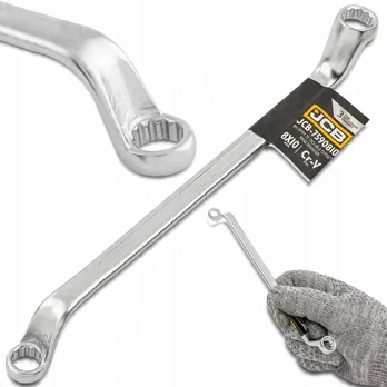 Jcb kampinis 12-kampis raktas 8x10mm Cr-v, 75°
