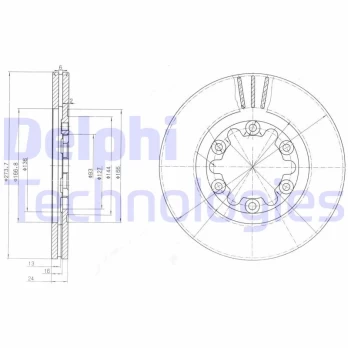 Stabdžių diskas DELPHI BG3809