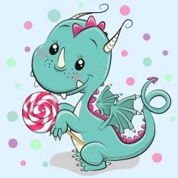 Deimantinis paveikslas Dragon with Candy WD2471