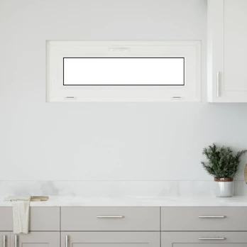 Požeminio lango RISOR 110 x 40 cm PVC ir stiklas Balta