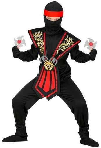 Widmann Raudona Kombat Ninja kostume