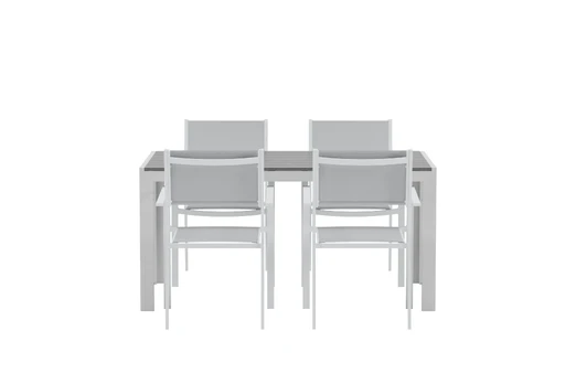 Break Table - Grey with 4 Copacabana Chair - Grey