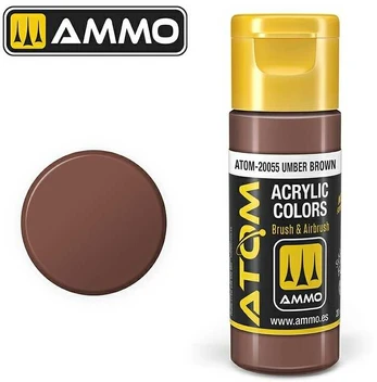 AMMO by MIG Jimenez AMMO MIG - ATOM Akriliniai dažai Umber Brown, 20ml, 20055