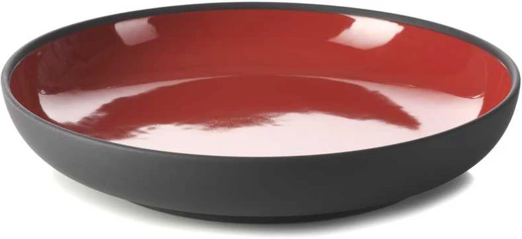 SOLID talerz 23,5 cm, raudona-juoda
