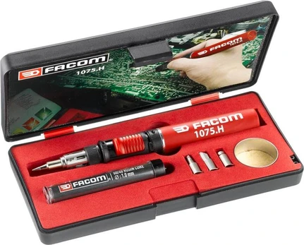 Facom Butane gas multi function soldering iron, heat gun kit 1075.H