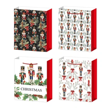 Gift bag XMAS NUTCRACKER S, 18x24x8,5cm, mix