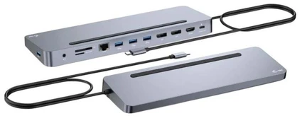 Šakotuvas Stacja/replikator I-TEC Flat V2 USB-C / Thunderbolt 3 (C31FLAT2PDPRO)