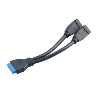 Usb 3.0 19pin plokštės adapteris į 2x Usb 3.0
