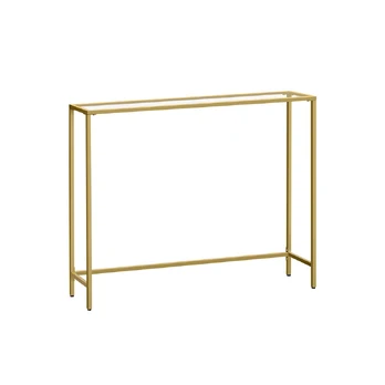 Konsolinis stalas, VASAGLE, 20x100x80 cm, šviesus auksas.