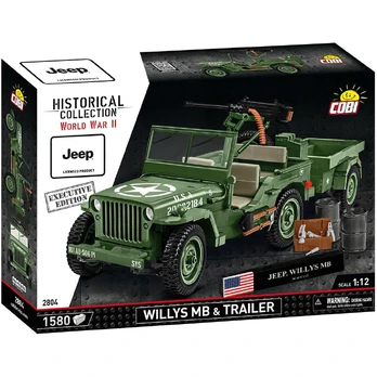 Cobi Executive Edition Willys MB ir priekaba