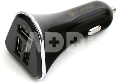 Įkroviklis Platinet, Micro USB/3 x USB, 1 m, juoda