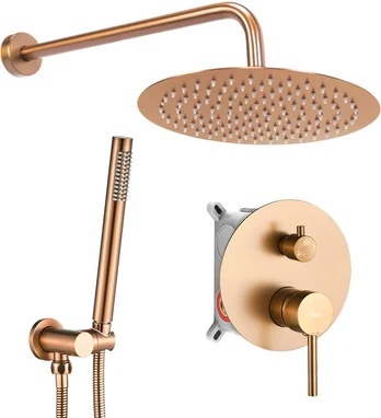 Rea Lungo Copper juodas paslėptas dušo rinkinys + DĖŽUTĖ
