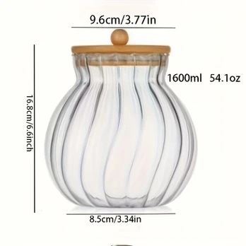 stiklinis indas, 1600 ml