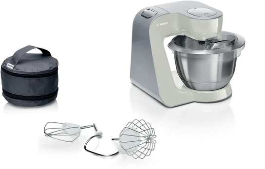 Bosch MUM58L00 Series 4, Kitchen machine, MUM 5, 1000 W, Pilkas, Baltas, Sidabrinis