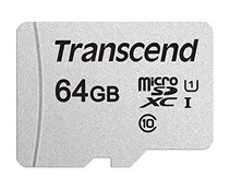 MEMORY MICRO SDXC 64GB/C10 TS64GUSD300S TRANSCEND kaina