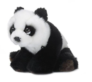 Pliušinis žaislas WWF Panda, baltas/juodas, 15 cm