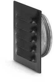 FRESH Murrist i metal 145x145 mm med Ø100 mm studs, sort.