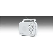 Muse Portable Radio M-051RW White, AUX in kaina