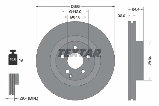 TEXTAR 92119905 Brake Disc
