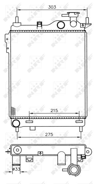 Variklio radiatorius NRF NRF 53359