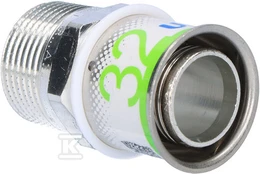 Uponor S-Press PLUS jungtis su išoriniu sriegiu. 32-R1MT