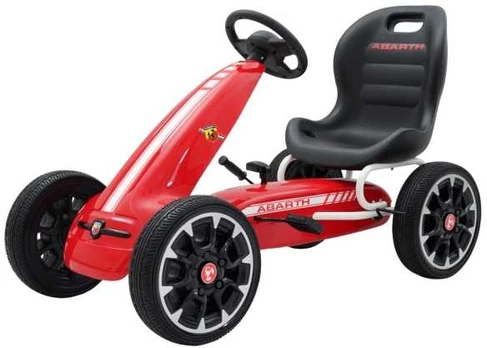 Megaleg Abarth Pedal GoKart til børn 3-8 år, Rød