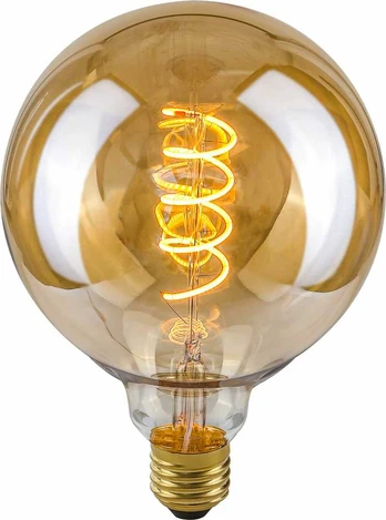 E27 4W 2200K G125 Spiral Amber