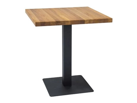 Stalas PURO LAMINAT ąžuolas/juoda 70x70