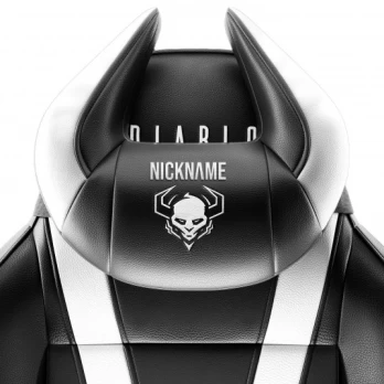 Customized Diablo Chairs Headrest Black-White